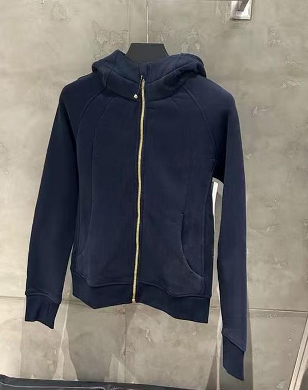 Women's Slim Hooded Scuba Jacket with Fleece - Autumn/Winter Casual Zipper Sweatshirt