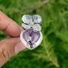 Sterling Silver Star Amethyst Stone Statement Flower February Birth Ring Jewelry