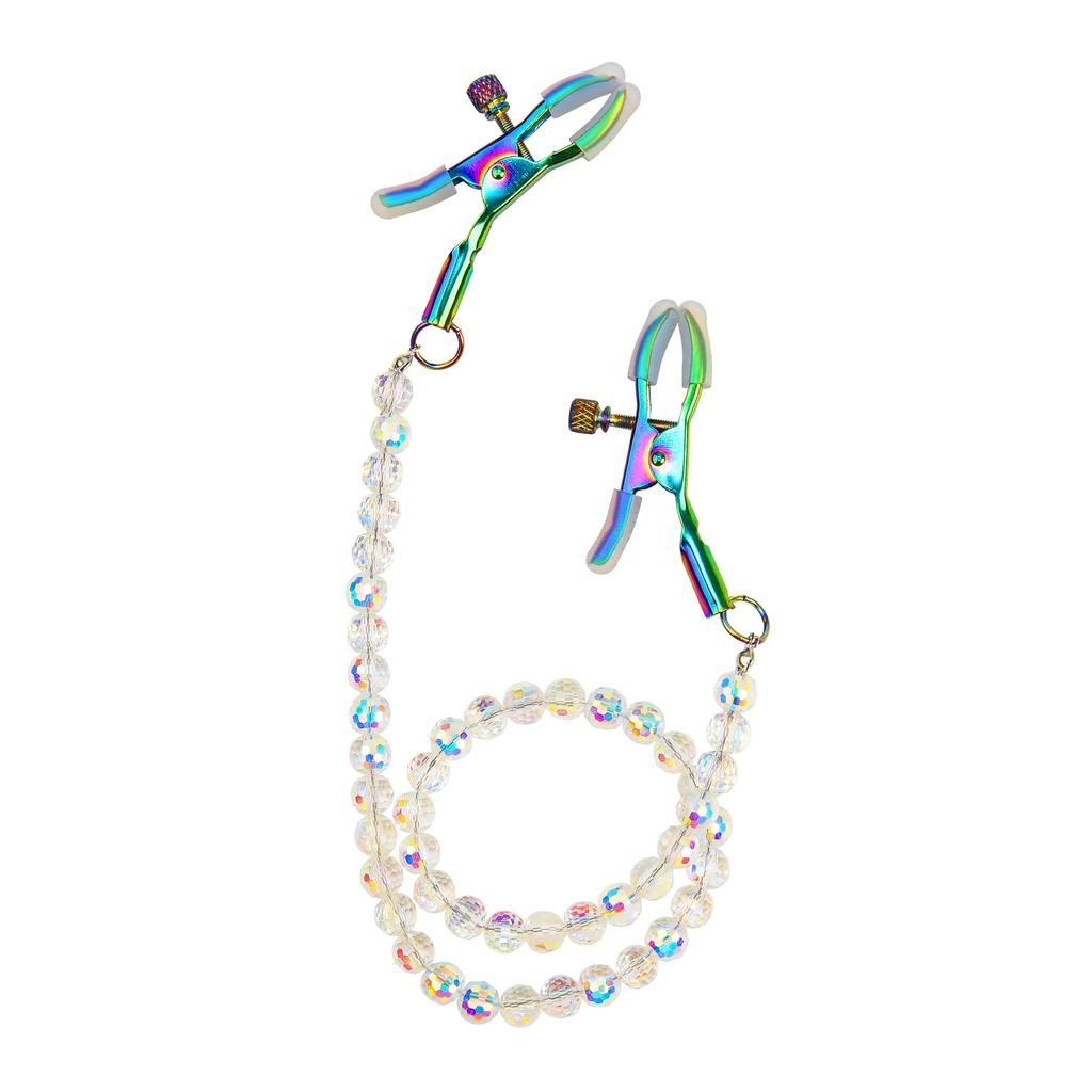 New Nipple Clamps With Crystal Chain Fetish Shinning Sex Toy Breast Bondage Clip BDSM for Couples