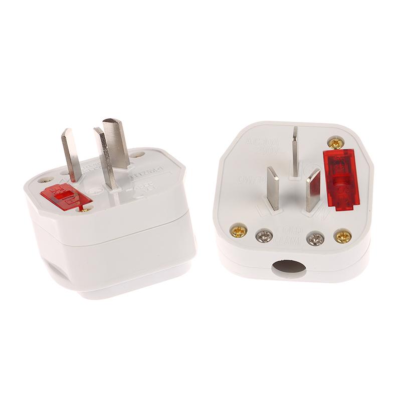 China Standard 16A/10A 250V Three-Pole Power Plug Detachable Rewireable Power Socket Connector Outlet With Switch & Led Light
