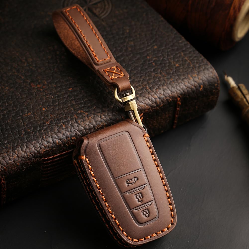 Introducing the New LEXLEY Key This Custom Leather Key Featuring a Smart Key Holder and CMARY Is Compatible with the Toyota Camry AX70 Series Case!