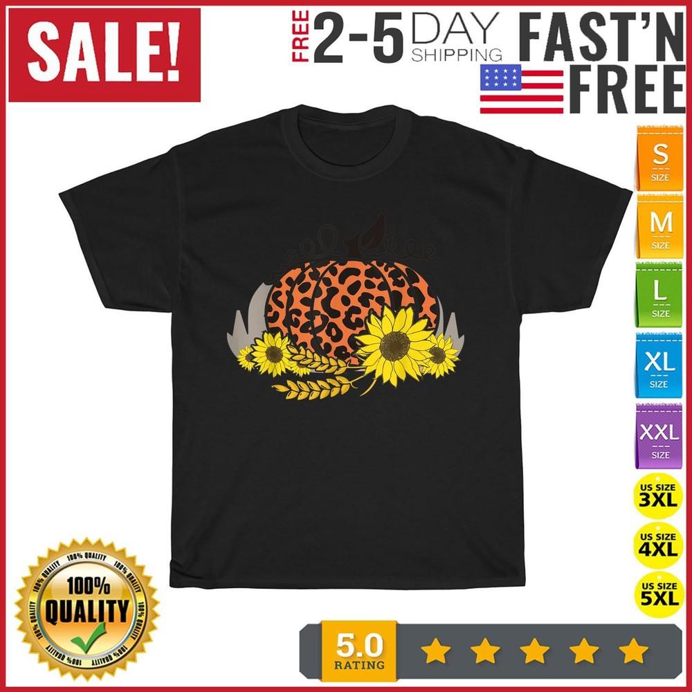 

Leopard Pumpkin Thanksgiving Turkey Day Vintage T Shirt Men Women Fashion NEW XL