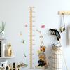 Höhenmess-Wandaufkleber mit Zeichentricktieren PVC Selbstklebend für Kinderzimmer Wohnzimmer Dekoration 60 30cm Set von 2