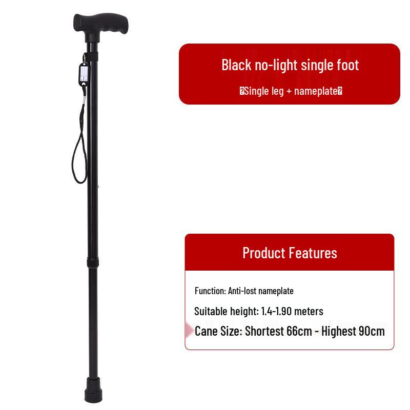Yunxiang Retractable Non-slip Aluminum Walking Cane with LED Light