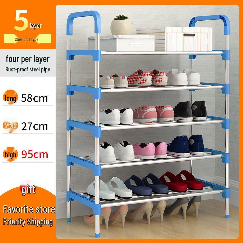 Minimalist Multi-Layer Shoe Rack: Space-Saving Entryway Shelf & Cabinet
