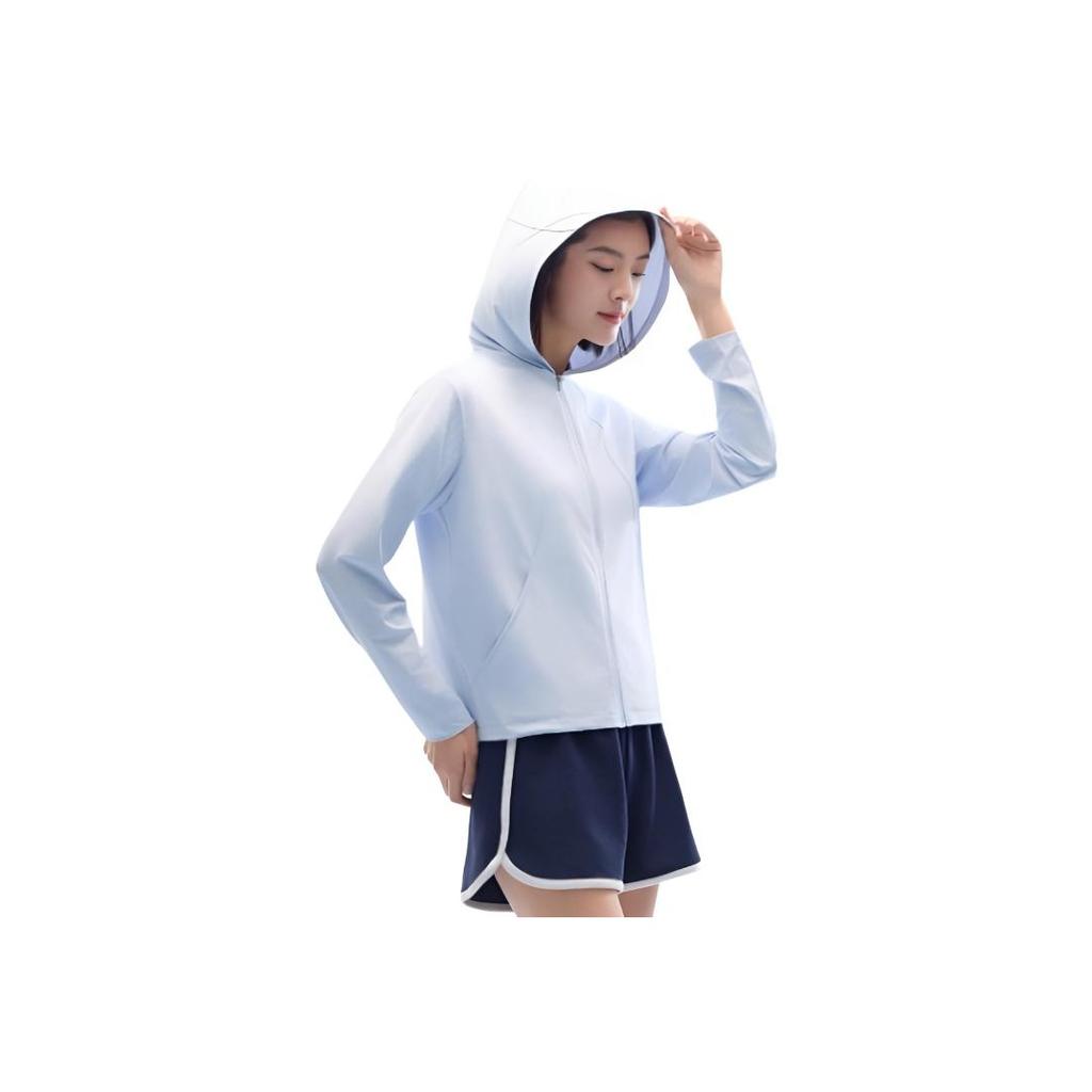 Anta Comfortable Casual Simple Zip Hooded Jacket Women Jackets 962527709-2