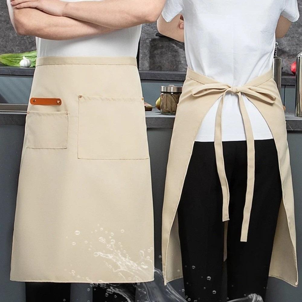 Multi-pocket Kitchen Apron Canvas Working Clothes New Waitress Apron  Restaurant Use