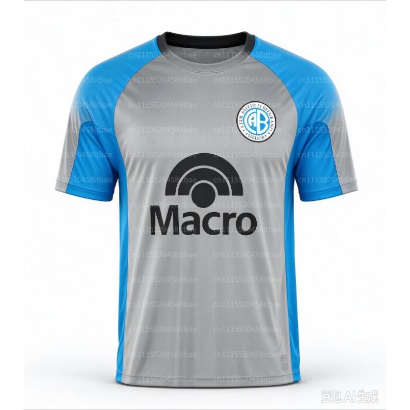 26‑27 CA Belgrano Football Jersey Shirt, Men Summer New Spliced Panel Sports Tshirt, Training Breathable Quick Drying Sweatshirt