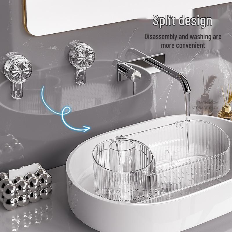 Punch-Free Suction Cup Bathroom Cosmetics Organizer