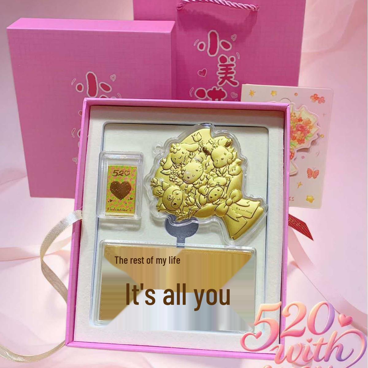 999 Pure Gold Romantic Rose Bouquet & Gold Banknote Gift Box Set for Valentine s Day and Qixi 520
