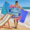 FC Bayern München Print Beach Towel, Large Soft Quick Dry Towel for Beach Camping Swimming