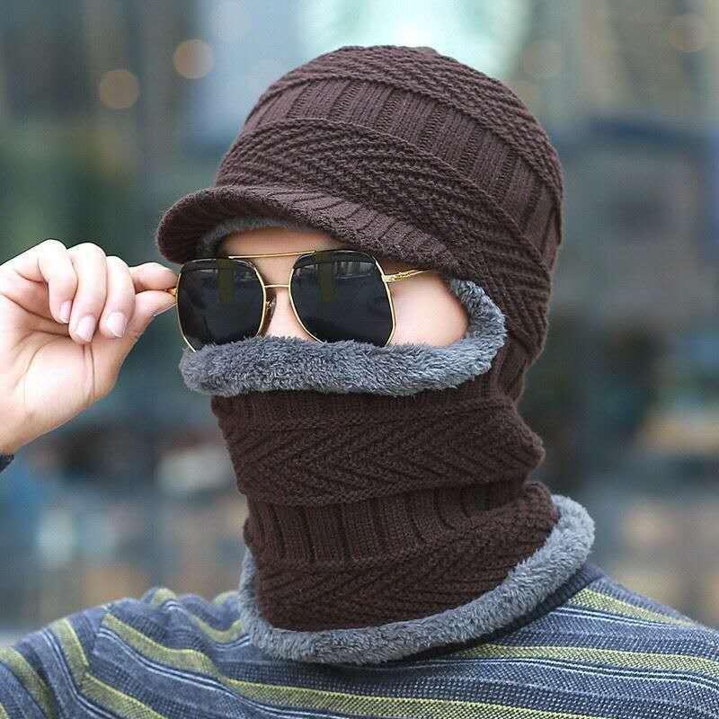 Motorcycle Fleece Hood Mask Winter Outdoor Riding Windproof Thick Warm Snow Cap Mask