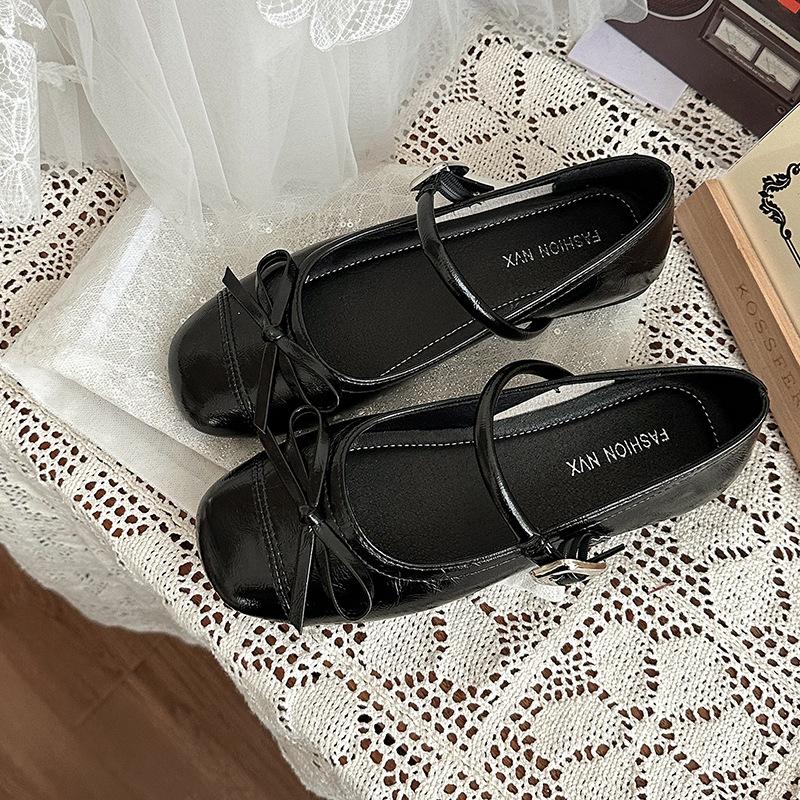 

Silver ballet soft-soled shallow-mouth single shoes for women s 2025 new summer skirt French temperament daily Mary Jane shoes 35 чёрный