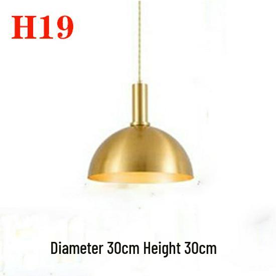 Nordic Gold Single Pendant Light for Bedroom, Bar, Café, or Shop