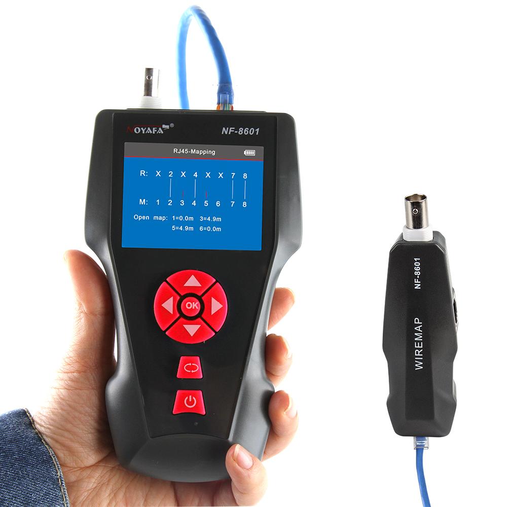 Noyafa NF-8601 Network Cable Tester Ethernet Cable Tracker with PoE/PING Function Measure Length Wiremap Tester