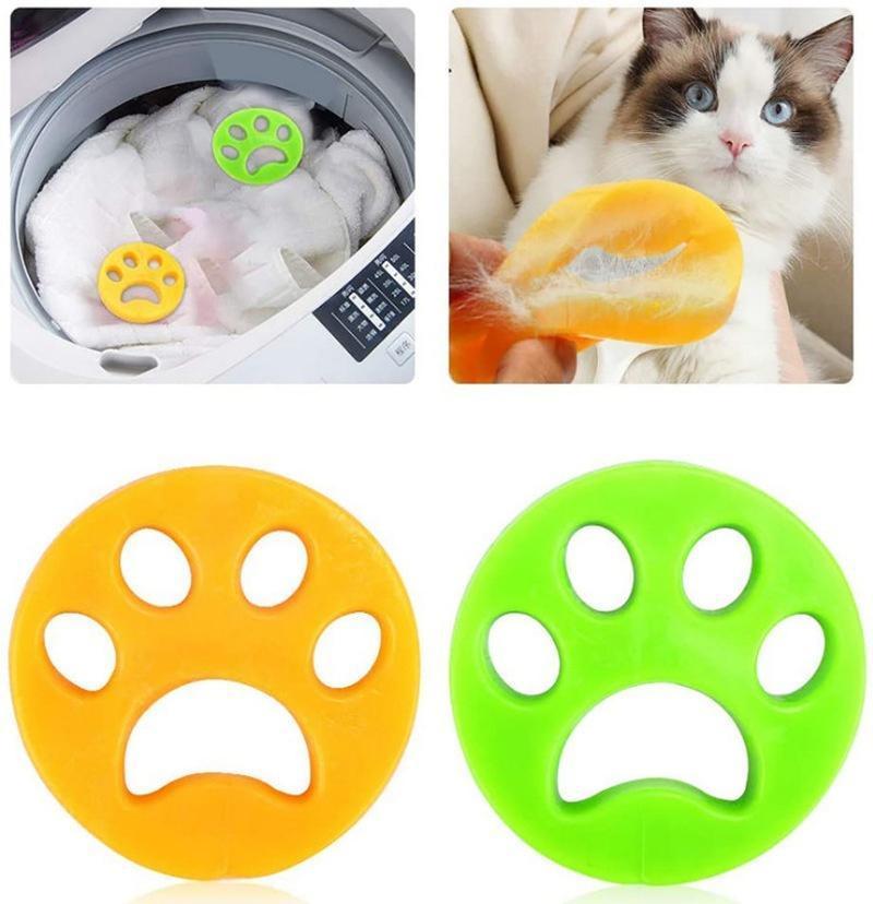 1 Pcs Pet Fur Remover Pet Hair Removal Silicone Hair Stick Clothing Duster Pet Hair Holder Hair Sticky Pad Laundry Ball