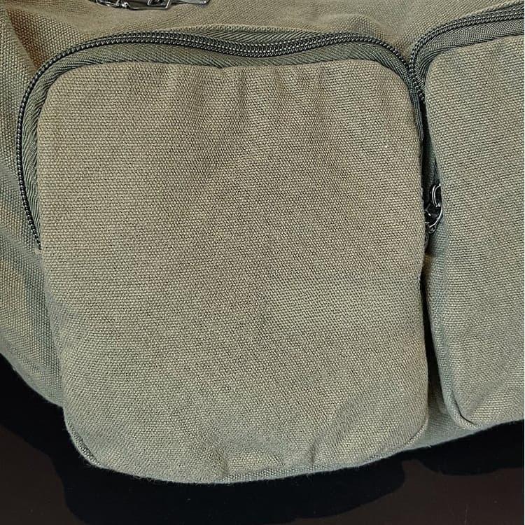 Washed Canvas Multi-pocket Messenger Bag Women's Shoulder Bag