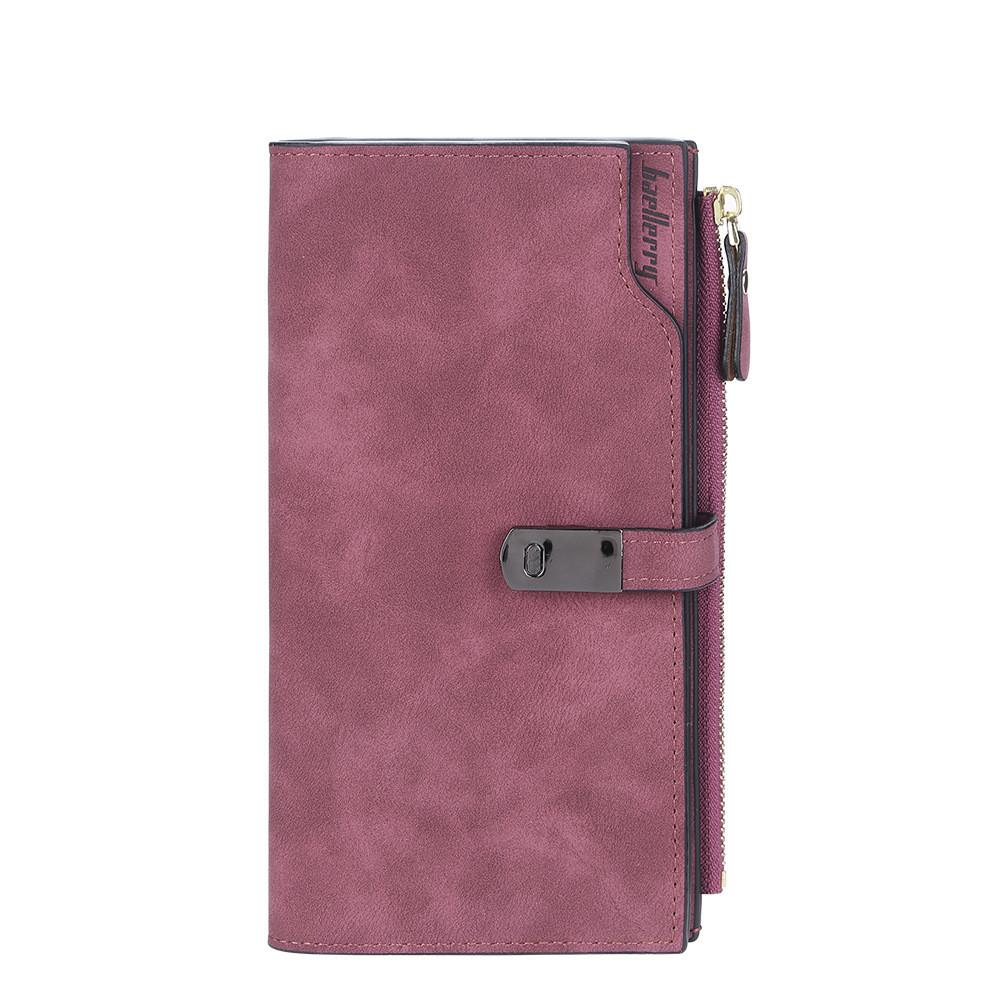 Crossborder Style Ladies Long Wallet With Solid Color Design And Letter Print