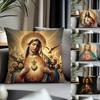 Trending SSsacred Aesthetic Artiou Cushion Cover Antidustmite Pillowcase Invisible Zipper Silky Short Plush Sofa Cushion Cover