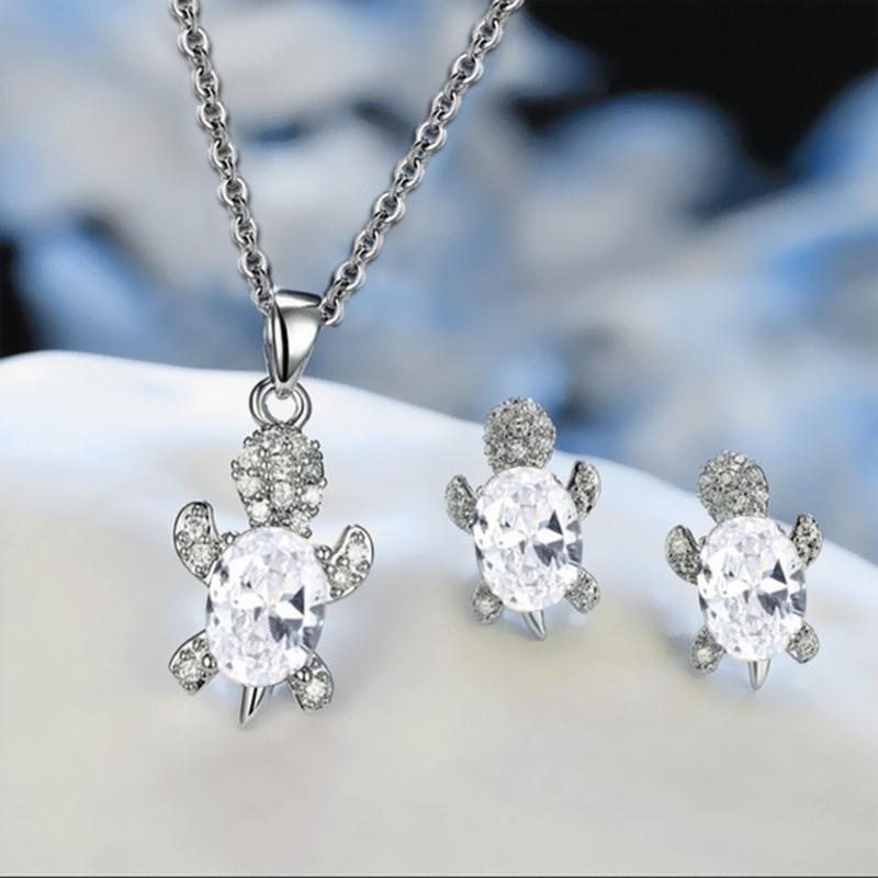 Pack of 2 Elegant chelonian Jewelry Sets for Women and Girls Alloy Craftsmanship Jewelry Collection