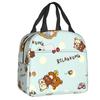 Custom Cute Rilakkuma Lunch Bag Women Warm Cooler Insulated Lunch Boxes for Student School