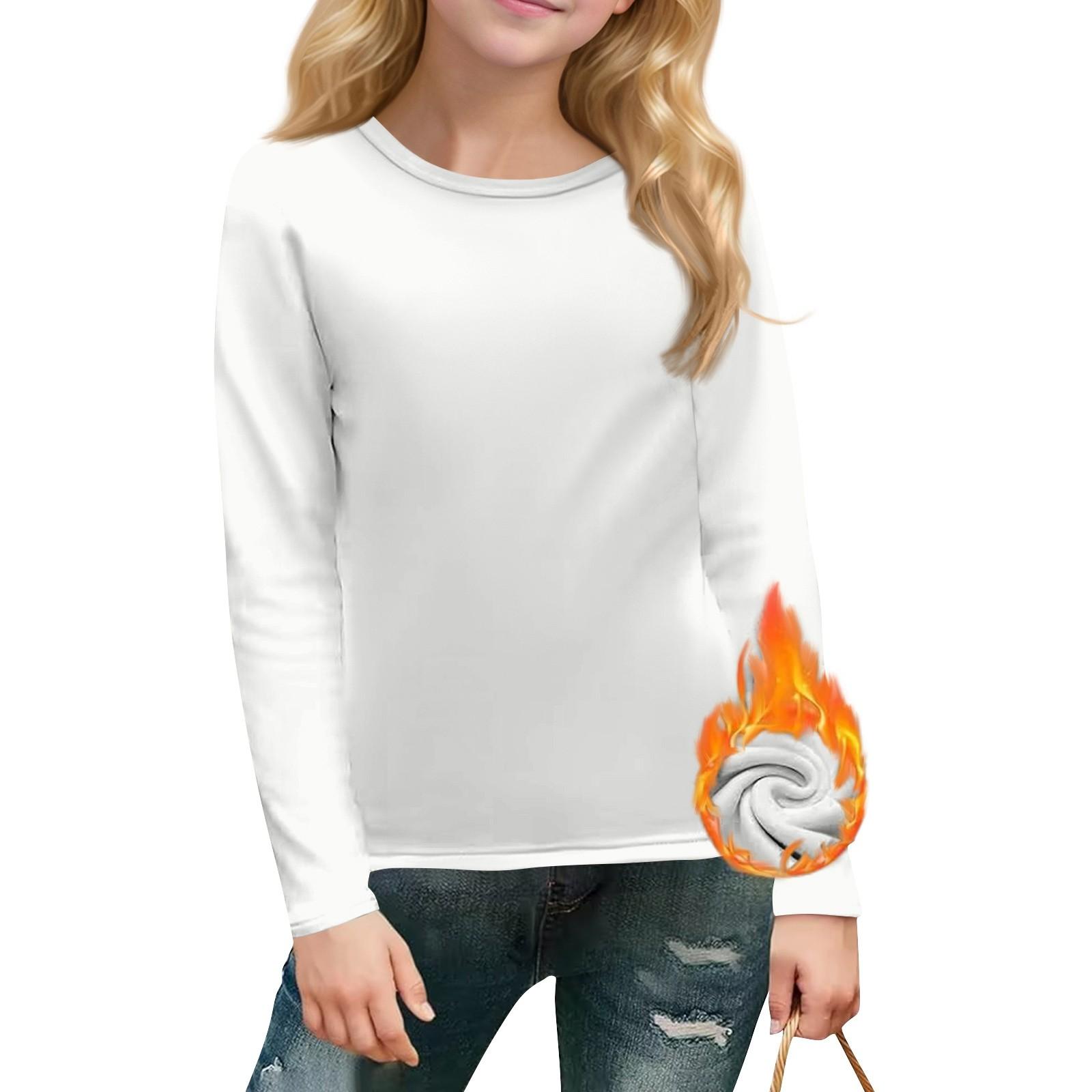 

Детский топ с длинными рукавами и круглым вырезом, однотонный, повседневный 160 белый