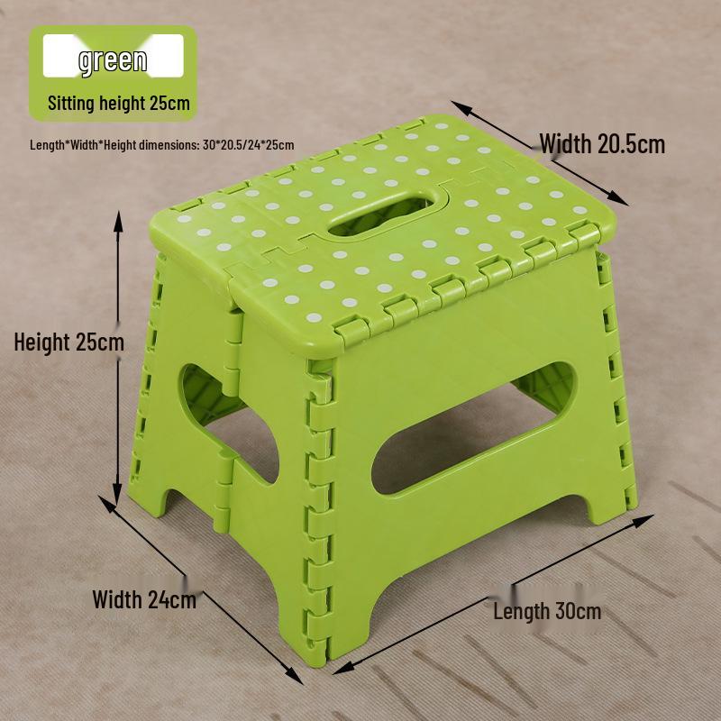 Portable Folding Cartoon Stool for Children & Adults - Durable Plastic Shoe Changing Seat