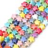 10 Stück/Beutel 14x8mm Mehrfarbige Stern Keramikperlen für DIY Schmuckherstellung