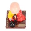 Little Buddhist Monk Ornament Solar Powered Cute Monk Decorative Ornaments for Car Desktop Living Room