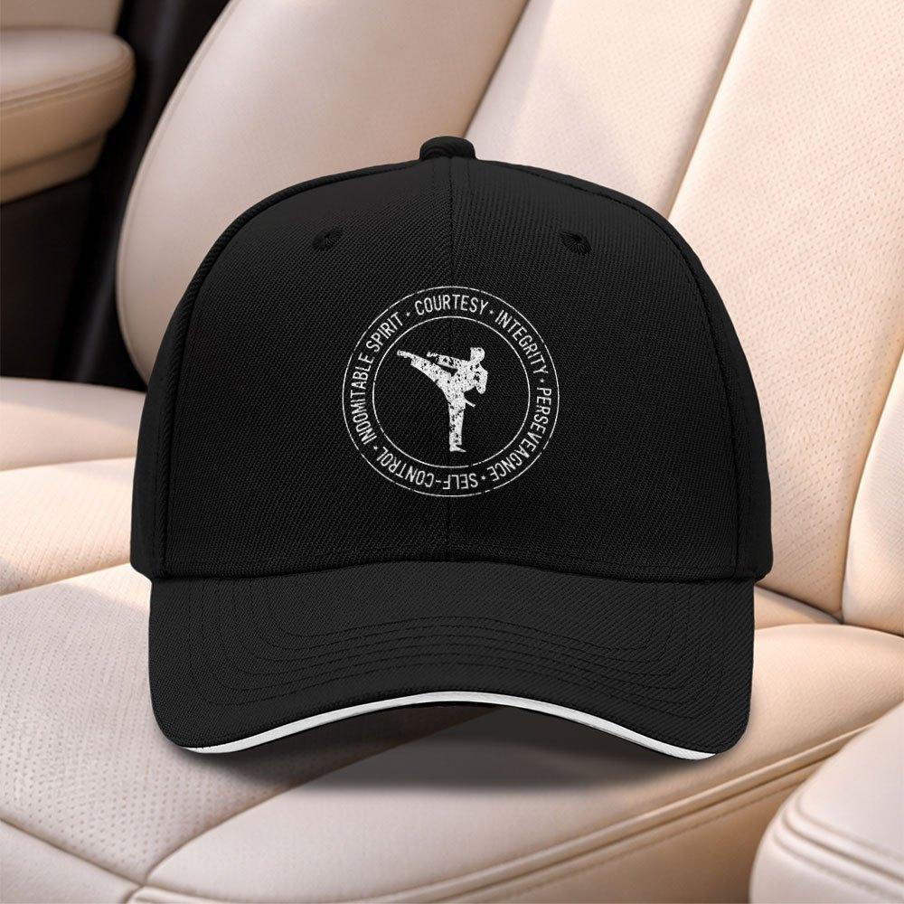 Taekwondo Spirit Pattern Adjustable Baseball Cap Duckbill Hat For Men Women Outdoor Sports Fishing Daily Wear