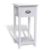VidaXL Bedside Table with 1 Drawer White
