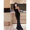 Summer Temperament Pure Desire Style Sexy Suspender Dress Women's Korean Version Tight and Thin Versatile Fishtail Hip-wrapped Long Skirt