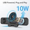 Acogedor 10W Clip-On Computer Speakers, USB A To USB C Wired Stereo Speaker Bar for Desktop PCs, with Volume Control and Mit Buttons
