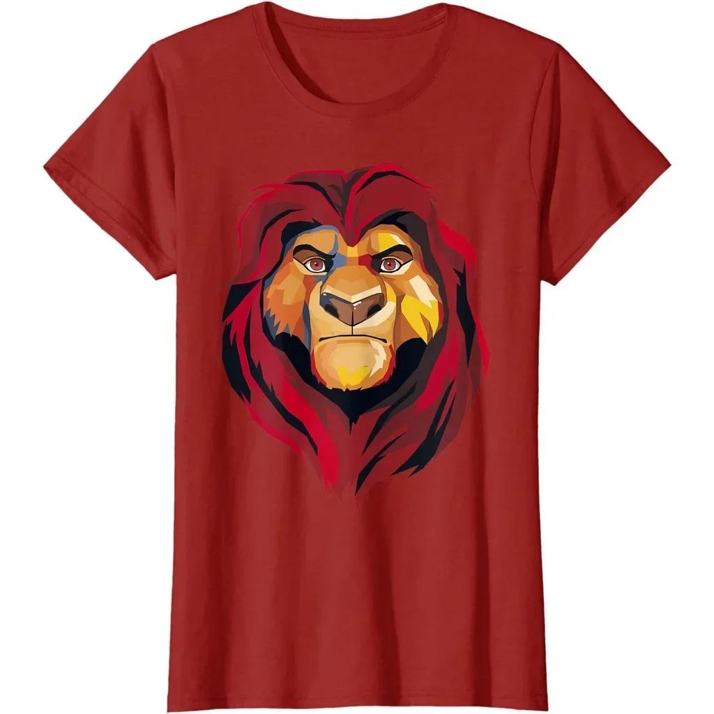 Hot Fashion Casual T-Shirts Disney Lion King Mufasa Geometrics Graphic T-Shirt S-4XL M