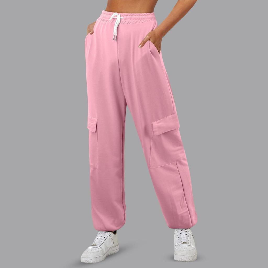Women High Waist Pant Casual Long Pants Trousers With Pockets
