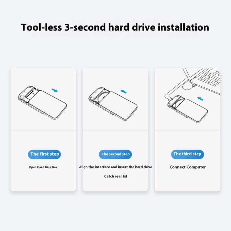 5Gbps 2.5inch USB3.0 Hard Drive Enclosure External Hard Drive Case Portable Hard Drive Case Housing Hard Drive Box