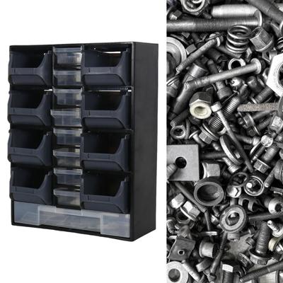 Hardware Parts Organizer Wall Mounted Beads Storage Box Craft Supplies Art