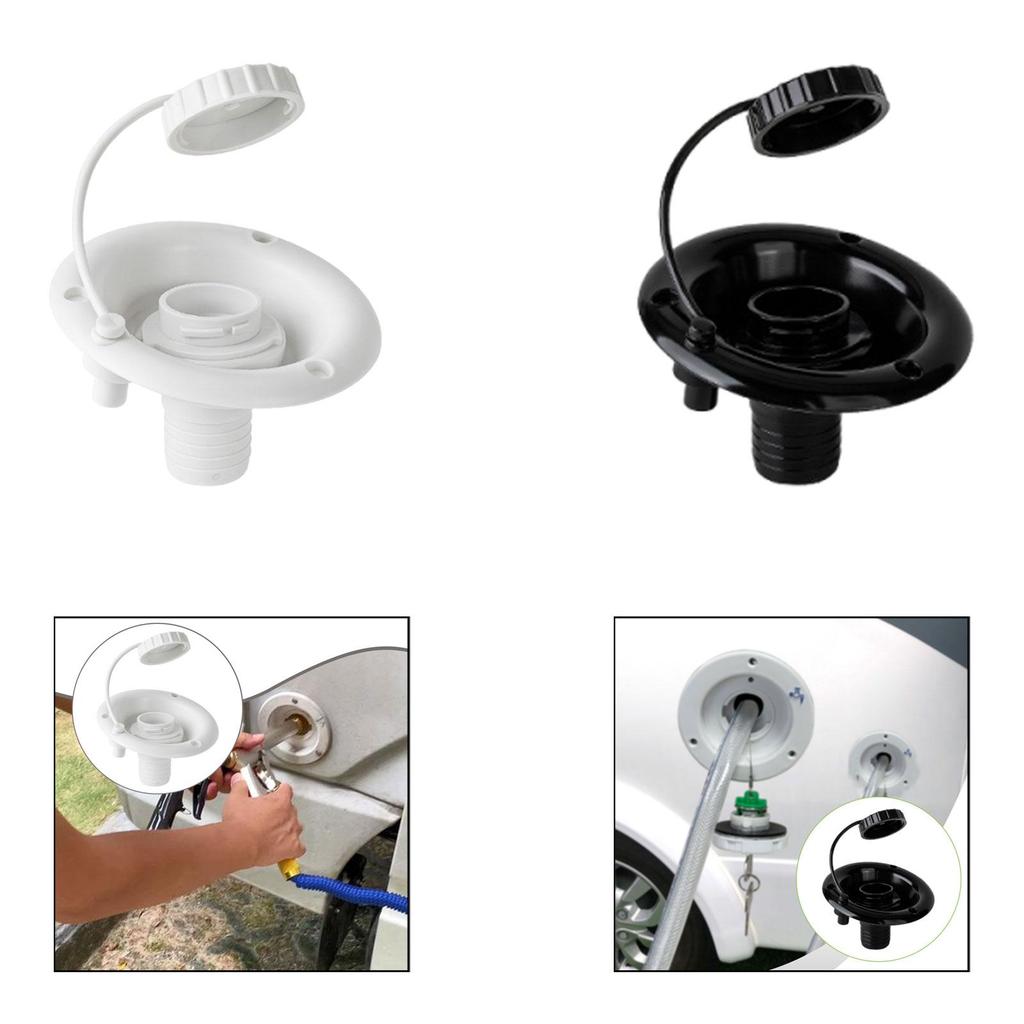 Gravity Water Fill Hatch Inlet PP Sturdy Material Vent Hole Dustproof Cover Direct Replacement for RV Motorhome