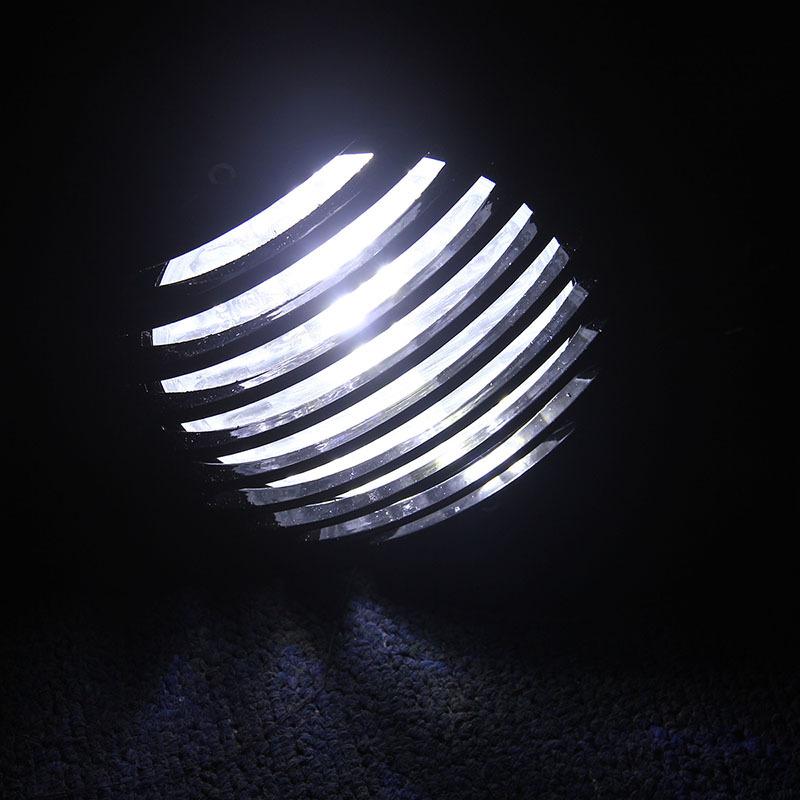 Motorcycle Finned Grill Led Headlight Lamp For Cafe Racer Bobber Chopper