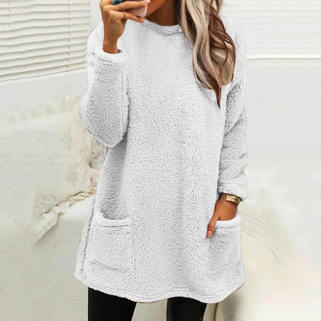 Sweatshirts For Women Mock Turtleneck Fall Winter Warm Sweater Plus Size Tunic Pullover Tops With Pockets