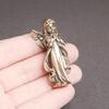 Brass Guardian Angel Fairy Garden Decoration Cupid Metal Figurine Desk Decoration Statue Bronze Carving Decoration Crafts