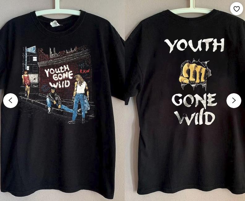 Vintage 1989 Skid Row Youth Gone Wild TShirt Unisex T-Shirt M
