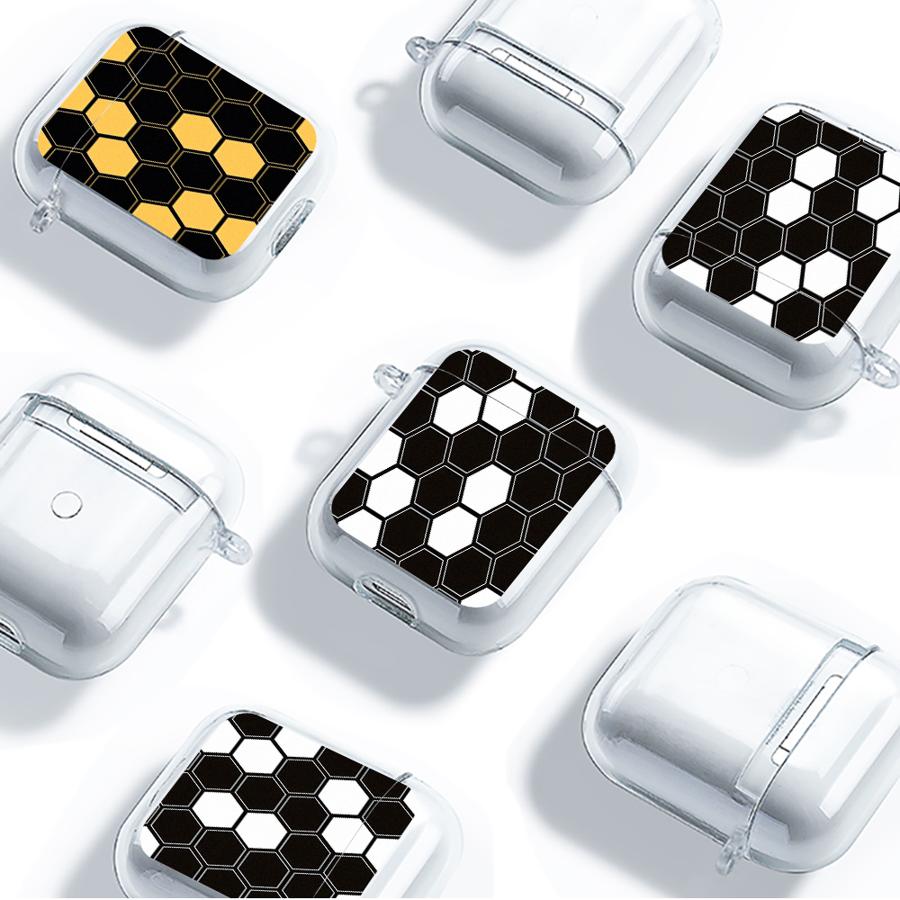 Clear Earphone Cases Cover Case For Airpods Pro3 3 4 Pro Pro2 1 2 Retro Honeycomb Net