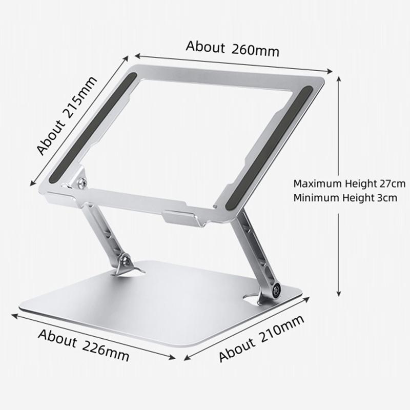 D079 Aluminum Alloy Desktop Laptop Bracket Foldable Hollow Out Notebook Cooling Stand