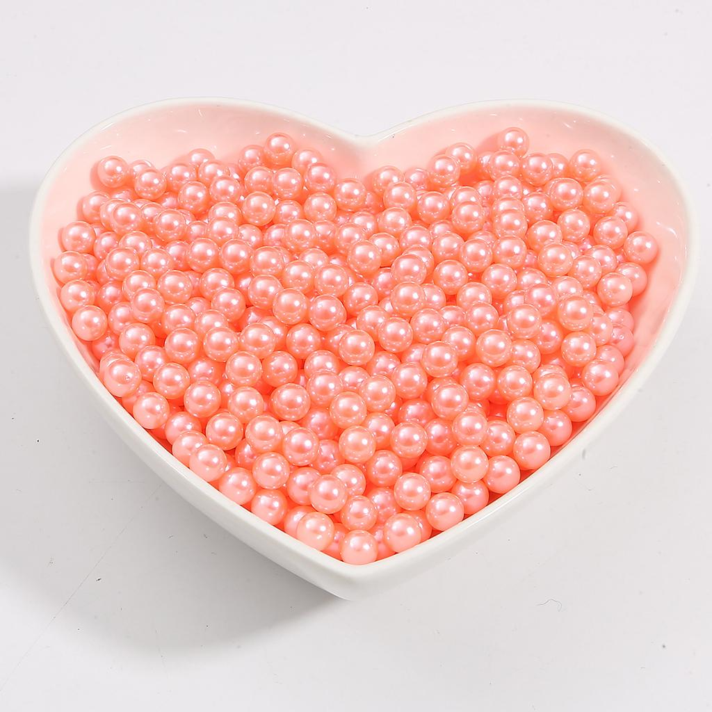 Beaded Abs Non-Porous Imitation Pearl Beads Colored Loose Beads Handmade Diy Hairpin Makeup Brush Storage Box Decoration