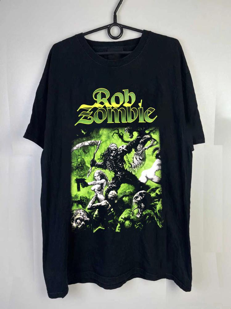 

Hot Popular Rob Zombie Band Green Dragula Black S to 5XL Classic Shirt ZL539 Unisex T-Shirt XXXXL