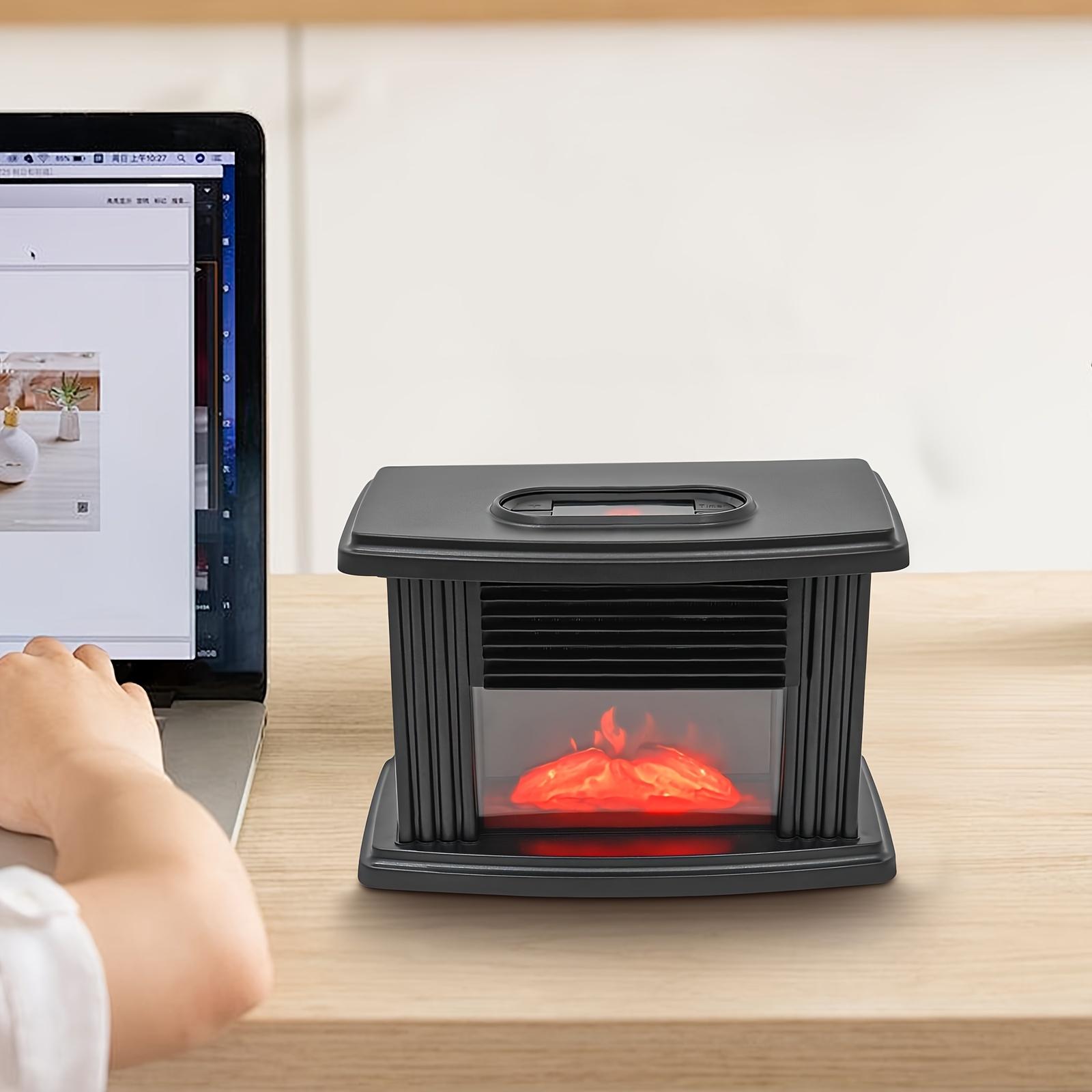 

5,7-дюймовая отдельно стоящая электрическая печь-камин с реалистичным 3D-эффектом танцующего пламени, 1 кВт, быстронагревающаяся мини-печь чёрный