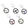 3-Spoke Race Car Steering Wheel Keychain - Zinc Alloy Metal Keyring for Men, Creative Racing Gift Accessories