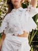 2025 Summer Women's Solid Color Casual Hollow Out Cardigan & Wide Leg Pants Set