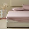 A-Class Sateen Cotton Fitted Sheet Set - Stylish Solid Color, Non-Slip Mattress Protector Cover (3 Pieces)